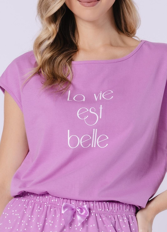 Rafaella Leveza 1715 – damska piżama z bawełny, koszulka i szorty