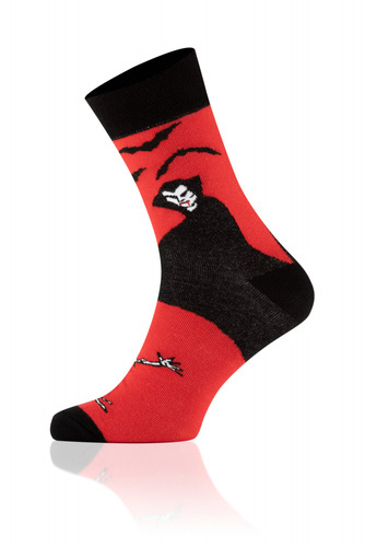 Skarpety długie S146D Dracula Italian Fashion - czarny/czerwony/biały