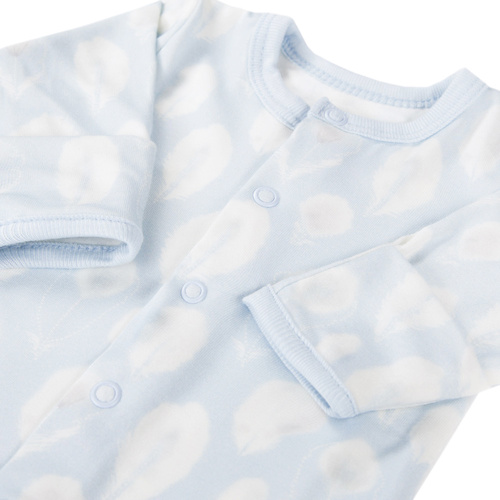 Body z długim rękawem Bamboo Ewa Klucze - niebieski