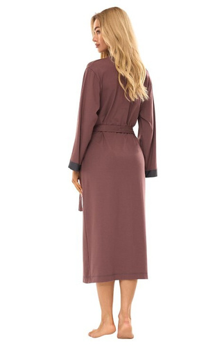 Długi Szlafrok Damski 2505 L&L śliwka 