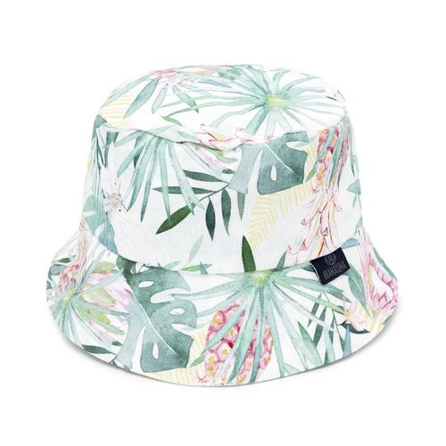 Kapelusik bawełniany Night Flowers- Makaszka