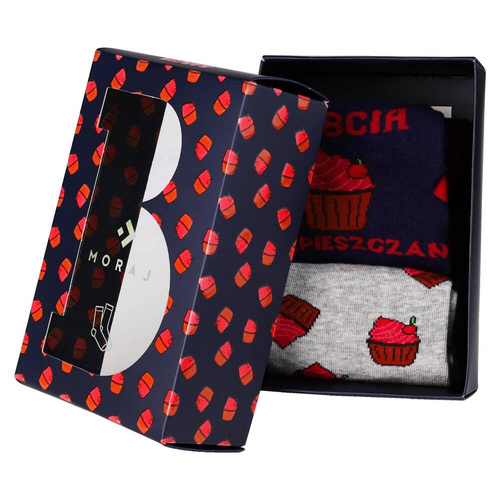 Skarpety damskie w ozdobnym pudełku CSLB450-002/2 Moraj - mix kolorów