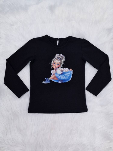 Bluzka długi rękaw Sweet Girl Bambarillo czarny