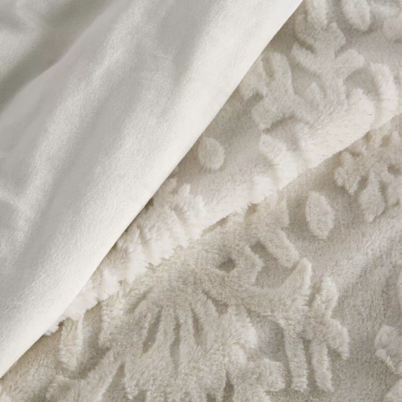 Koc świąteczny Blink 2 Eurofirany kremowy złoty