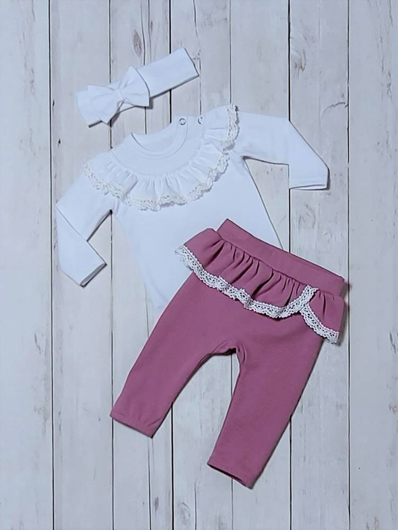 Spodnie niemowlęce Eliza Bambarillo wrzos