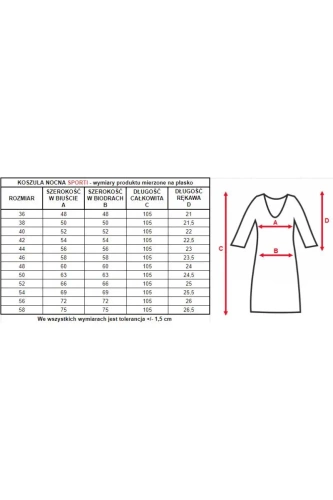 Koszula nocna damska Sporti Mewa fioletowy