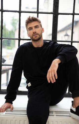 Komplet dresowy dres męski 3066 Hugo Taro- czarny