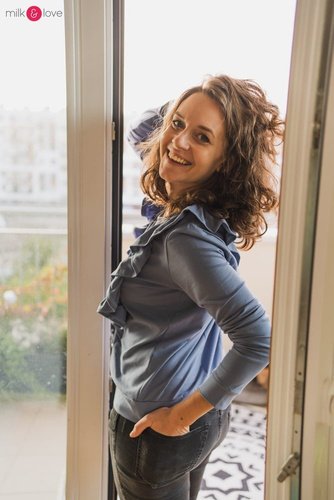 Bluzka do karmienia Milky Waves Milk&Love ciemny błękit