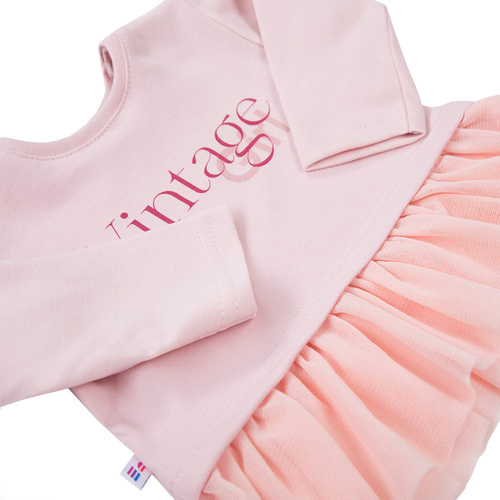 Sukienka z falbanką Roses Eevi - jasny róż 