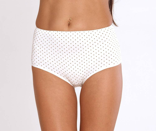 Figi wysokie 018 Sara De lafense - ecru kropki