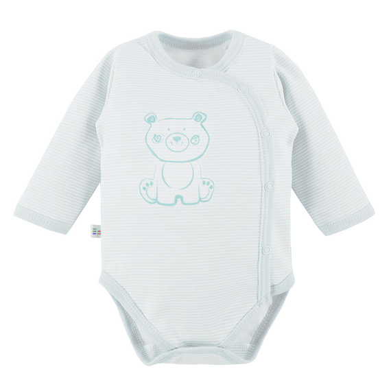 Body dziecięce rozpinane Big Bear Eevi - niebieski paski