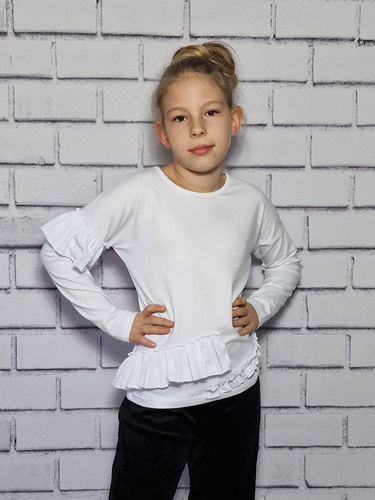 Bluzka z długim rękawem Laura Bambarillo biały 