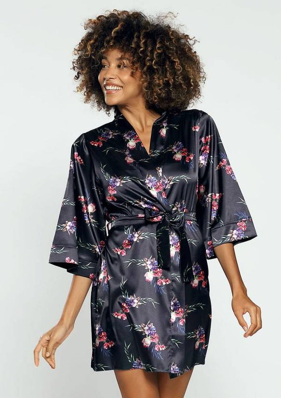 Podomka damska Flowers DKaren DK-P-granatowy 009