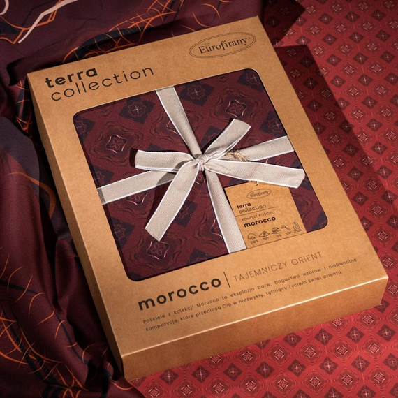 Pościel z makosatyny bawełnianej z geometrycznym wzorem Morocco 2 Eurofirany