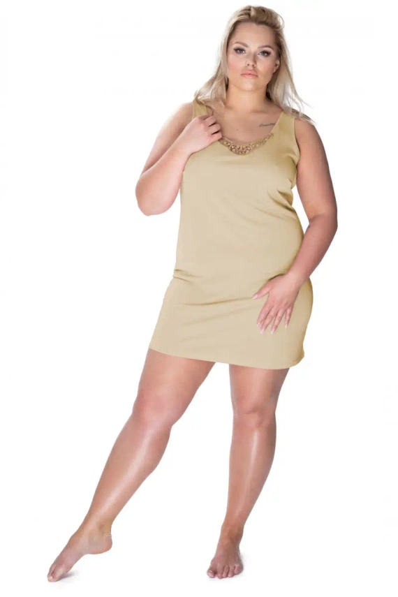 Halka nocna damska 86595 Lia Mewa beżowy