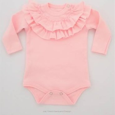 Body z długim rękawem Cała Ja Bambarillo różowy