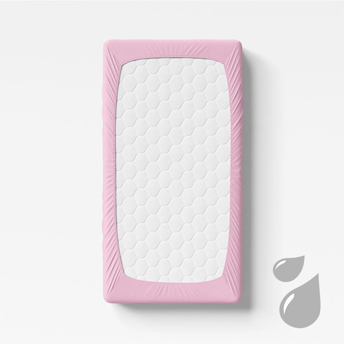 Prześcieradło dziecięce nieprzemakalne Eevi - różowy