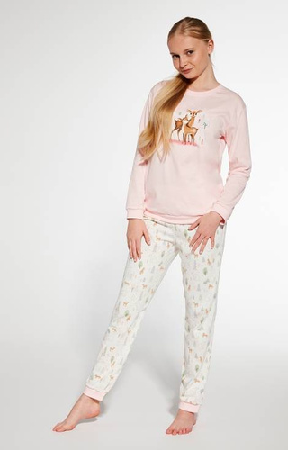 Piżama dziewczęca 977/164, 978/164 Fall Cornette - różowy