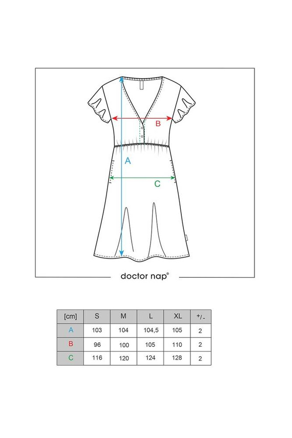 Doctor Nap 5136 – koszula nocna ciążowa i do karmienia w kwiaty