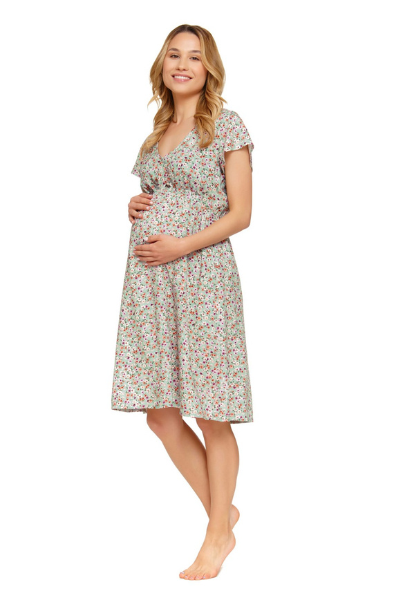 Doctor Nap 5136 – koszula nocna ciążowa i do karmienia w kwiaty