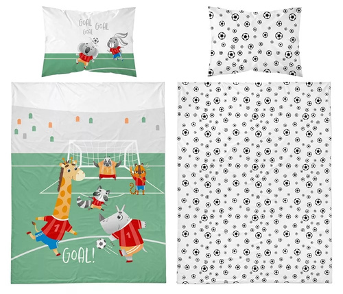 Pościel bawełniana 4789 B Zwierzęta piłka Detexpol