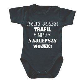 "Najlepszy Wujek" body krótki rękaw Moocha czarny