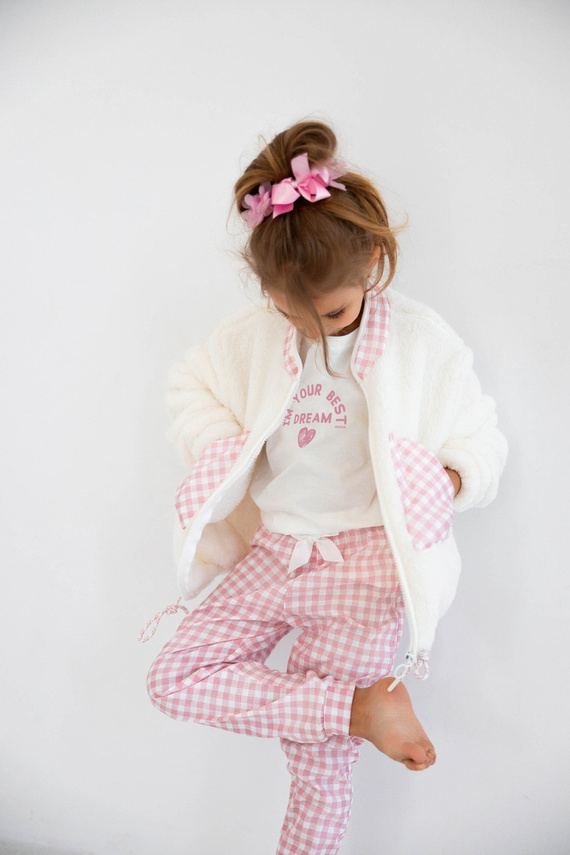 Bluza dziecięca Nanny Kids Sensis - ecru-różowy