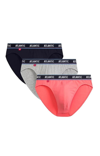 Slipy męskie 3MP-200 A'3 Atlantic-  granatowy-koralowy-szmaragdowy