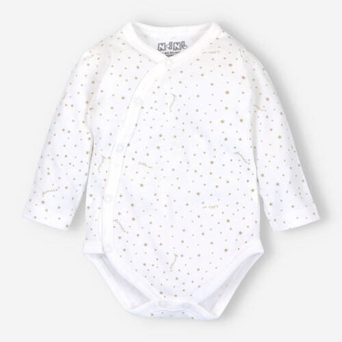 Body kopertowe z bawełny organicznej Stars Nini ecru