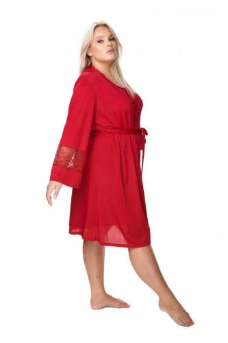 Szlafrok peniuar 86375 Paula Mewa burgundowy