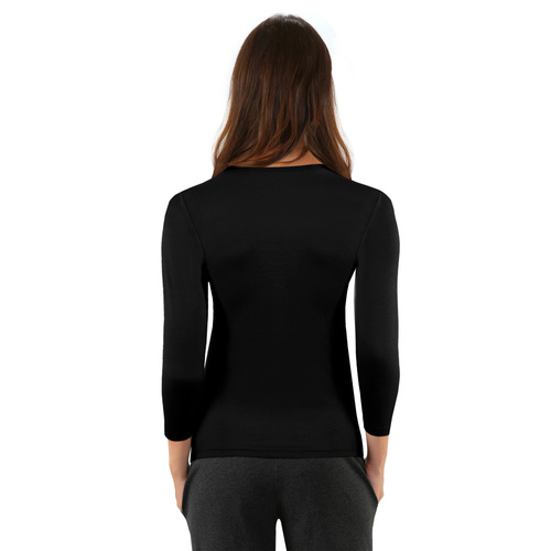 Bluzka damska długi rękaw Luisa Sesto Senzo czarny 