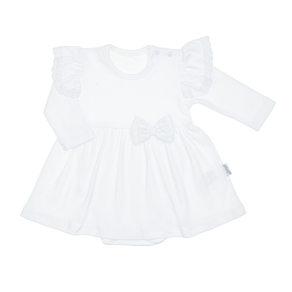 Sukienko-body Nicol Alisa 217159 – długi rękaw, bawełna, wzór kwiatowy