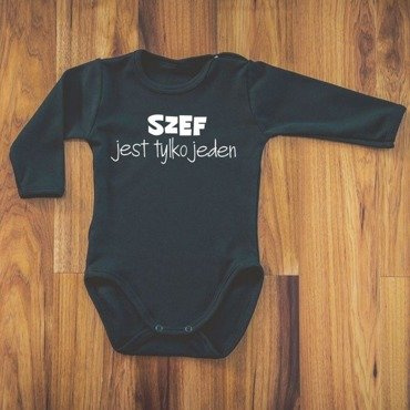 Body długi rękaw "SZEF jest tylko jeden" Moocha czarne
