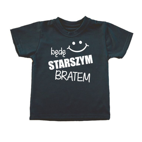 Koszulka dziecięca "Będę STARSZYM bratem v2" Moocha czerwony