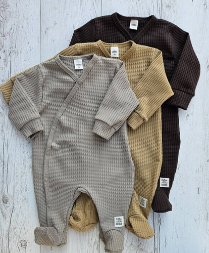 Pajacyk niemowlęcy "Natural Waffel" Makoma denim