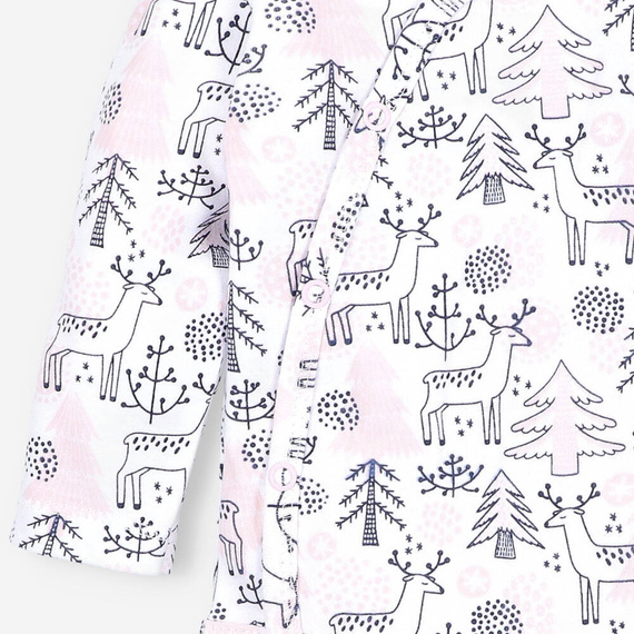 Body kopertowe z bawełny organicznej Jelonki Nini druk