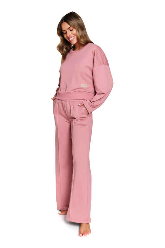 Dres damski Doctor Nap 7360 – Bawełniany, oversize, szerokie spodnie | Polska jakość - blush rose