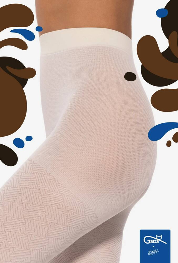 Wedel wz.02 Rajstopy damskie 40 den Gatta - white-choco