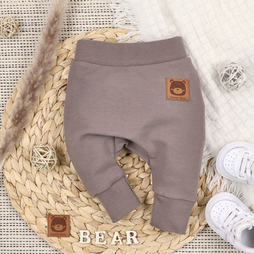 Spodnie dresowe z bawełny organicznej Sweet Bear Nini beżowy