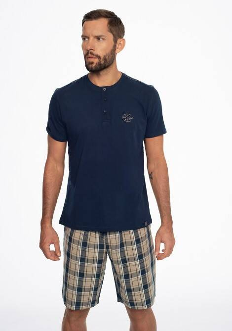 Piżama Męska 41294 Ethos  Henderson - granatowa