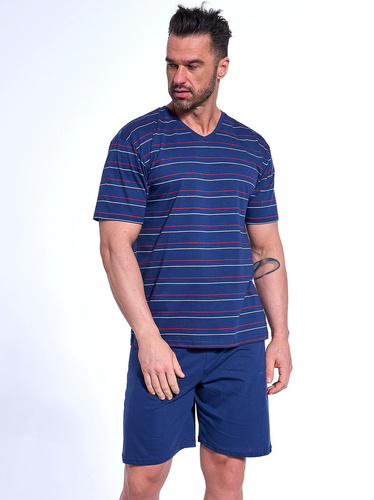 Piżama męska krótki rękaw, spodenki 330/39 Various Cornette - granatowy