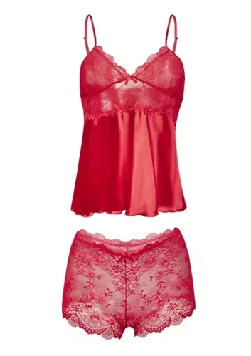 Komplet piżama damska Nevada DKaren - czerwony