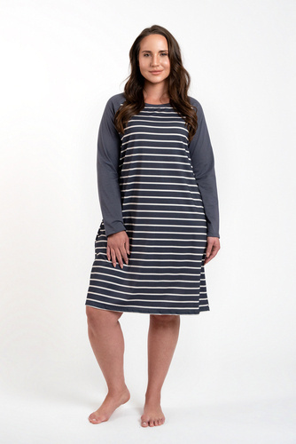 Koszula nocna damska Oda Italian Fashion - druk grafitowy