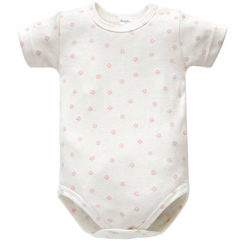 Body z krótkim rękawem Lovely Day Pinokio - ecru kwiaty