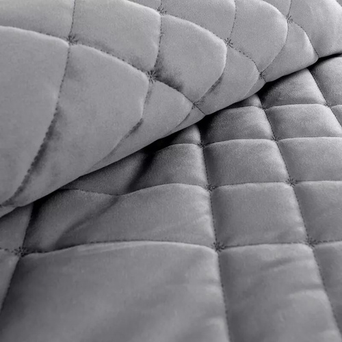 Eurofirany Ria 6 narzuta welurowa pikowana dekoracyjna stalowy