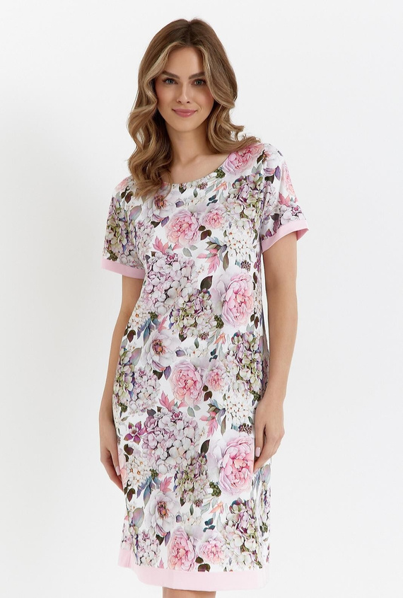 Koszula nocna 476 Cana -różowe kwiaty