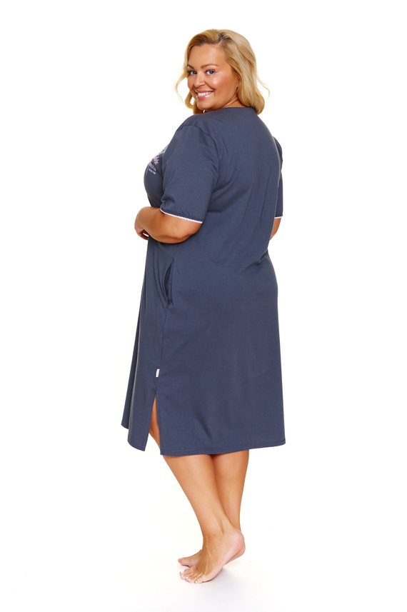 Doctor Nap 7263 – Koszula Nocna Damska Plus Size, Grafitowa