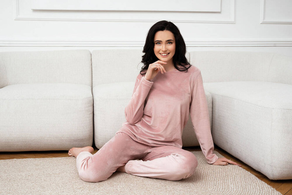 Komplet damski Akara Italian Fashion - róż pudrowy