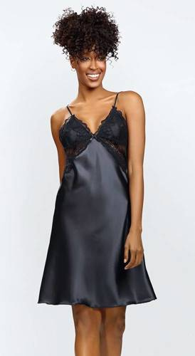 Halka satynowa Alika DKaren - czarny