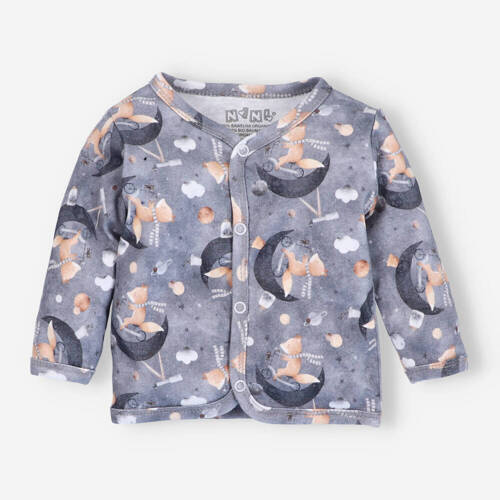 Kaftanik niemowlęcy z bawełny organicznej Space Tour Nini niebieski